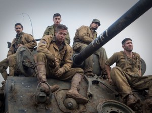 Shia LaBeouf (Boyd "Biblia" Swan, Logan Lerman (Norman Ellison), Michael Peña (Trini "Gordo" García), Brad Pitt (Don "Chacal" Collier, Joh Bernthal (Grady Travis)